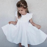 Linen Cotton Baby Ruffle Dress
