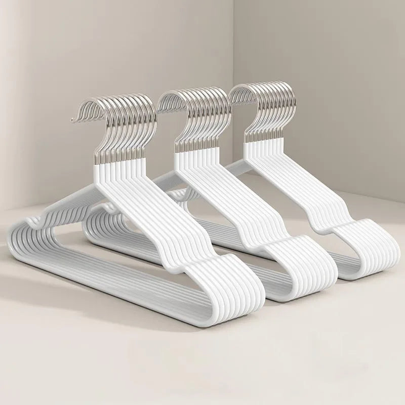 Plastic-Coated Non-Slip Clothes Hangers — 10 Pieces, 40 cm