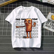 Tralalero Tralala Cotton T-shirt Kids Anime Tungtung Sahur Brainrot Tees Boy Girl Summer Short Sleeve Children Clothes Tops Gift