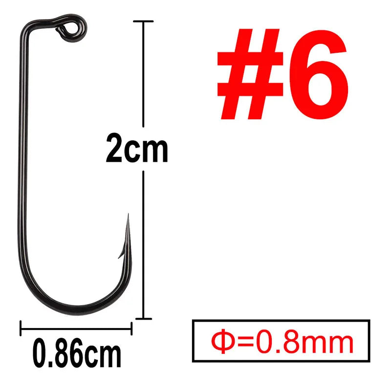 100 pcs 90 Degree Jig Fly Tying Strong Wire Saltwater Freshwater Fish Hook Aberdeen jig fishing size 6 4 2 1 1/0 to 4/0#