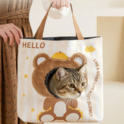 Canvas Pet Carrier Tote — For Cats & Small Dogs