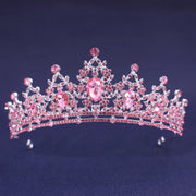 Luxury Elegant Princess Bridal Crystal Tiara Crown For Women Silver Color Diadem Veil Tiaras Wedding Hair Accessories Headpieces