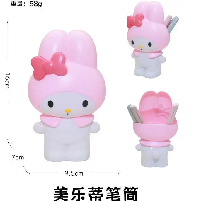 Cute Cartoon Desk Organizer Kawaii Cat Print Pencil Holder Pen Stand Office Storage Container For Women Teens Girls Gift daily