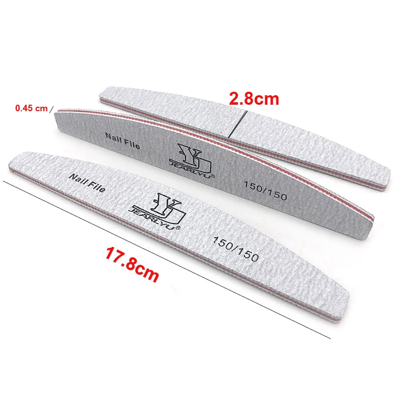 Abrasive Nail File Set — 5 Pieces, Selected Shape and Grit