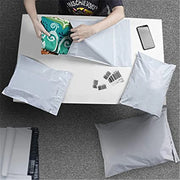 White Self-Sealing LDPE Poly Mailers — 50 Pieces, Selected Size