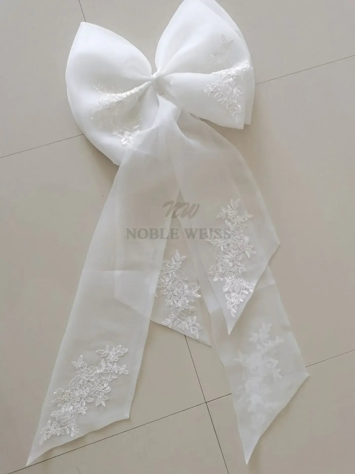 Seperate  Organza Bow Appliques Wedding Dress Knots  Removeable Bride Dresses Knots With Ribbon Customized