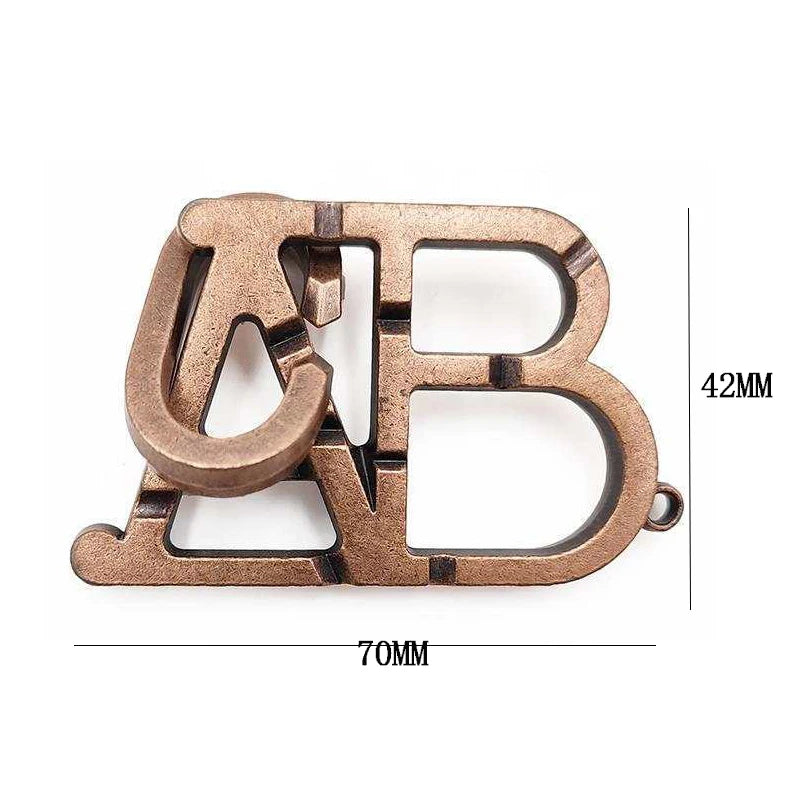 Magic Baffling AB Lock Metal Disentanglement Brain Teaser Puzzles Problem Solving Toys Educational Gifts For Adults & Teenager