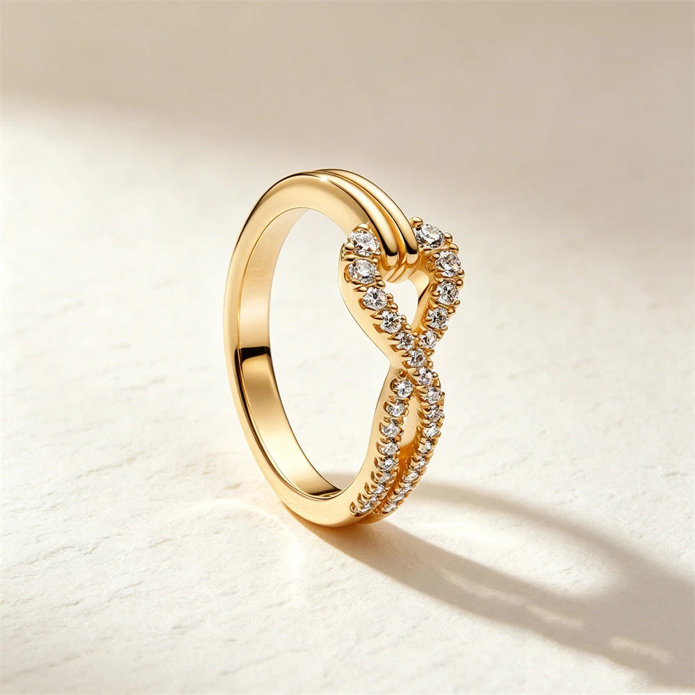2026 New 925 Silver Sun Star Moon Bow Ring, Size 6 7 8 9, Suitable for European Women's Original Charm High Jewelry Gifts