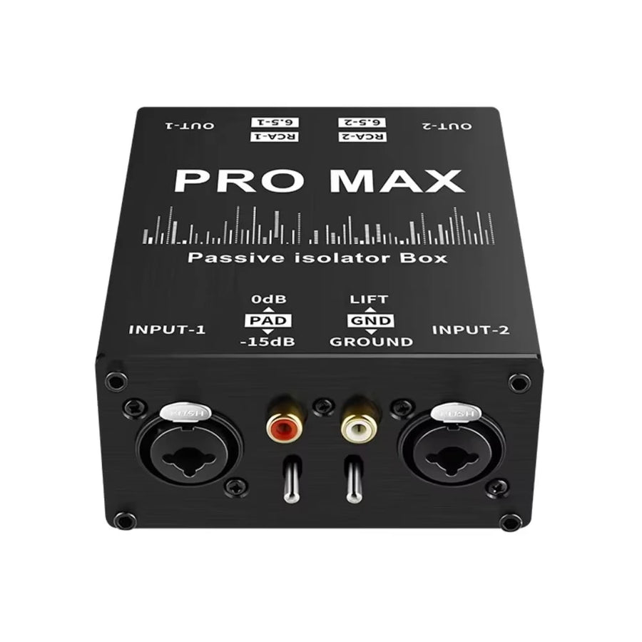 Multi-functional XLR Audio Isolator RCA Professional Audio Noise Filter 2 Way Passive Audio Isolator Accessories Live Broadcast