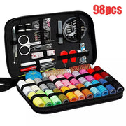 Portable Sewing Repair Kit with Case — 68 or 98 Pieces