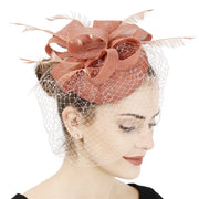 Women's Fascinator Hat Imitation Sinamay Feather Tea Party Pillbox Flower Derby Millinery Church Cocktail Headwear New Design
