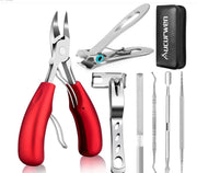 5PCS/7PCS Set Heavy Duty Nail Clippers Angled Head Large Toenail Clippers Ingrown Toe Nail Clippers for Thick Toenails  Seniors