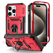 Case For iPhone 16 15 14 13 12 11 Pro Max Plus Mini XR XS X 8 7 Plus 7 8 SE  Heavy Duty with Camera 360 Degree Kickstand Cover
