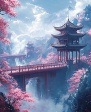 Cherry Blossom Paint-by-Number Canvas Kit