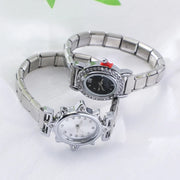 New Vintage Men Women's High Quality Oval Shape Stainless Steel Watch Bracelet Fit 9mm DIY Italian Charm Bangle Jewelry Gifts