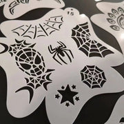 10 Pcs Children Stencils Face Painting Washable Body FaceTattoo Spray Painting DIY Template For Kids 13*13cm Holiday Decorations