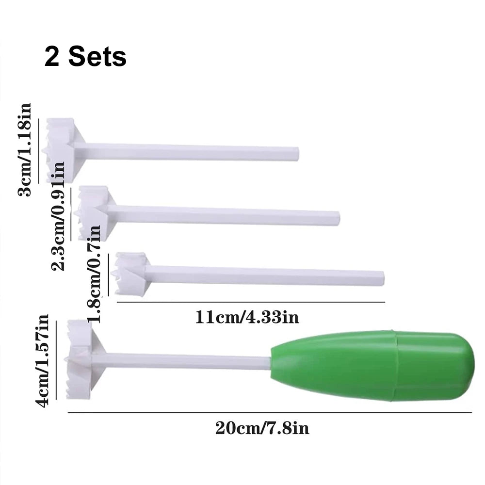 PP/ABS Vegetable Corer Kit — 4 Cutter Sizes, 1 or 2 Sets