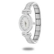 New Vintage Men Women's High Quality Oval Shape Stainless Steel Watch Bracelet Fit 9mm DIY Italian Charm Bangle Jewelry Gifts