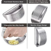 Manual Garlic Mincer and Prep Tool Set