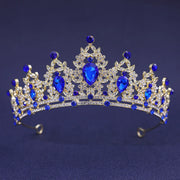 Luxury Elegant Princess Bridal Crystal Tiara Crown For Women Silver Color Diadem Veil Tiaras Wedding Hair Accessories Headpieces