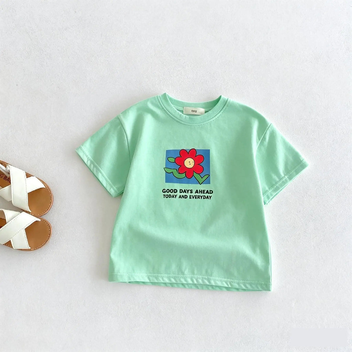 Cartoon Print Kids Crewneck T-Shirt