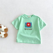 Cartoon Print Kids Crewneck T-Shirt