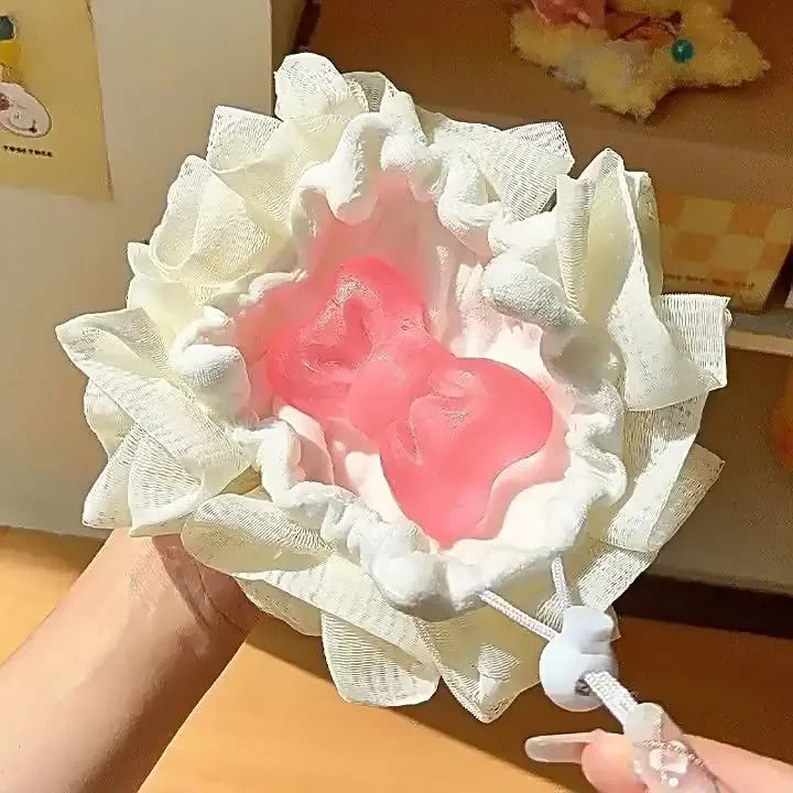 2-in-1 Loofah Bath Ball with Soap Pouch