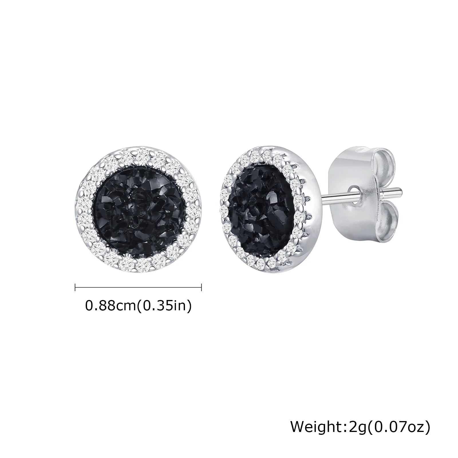 Hip Hop Broken Zircon Stud Earrings for Men Boys,Anti Allergy Round Small Metal Earrings,Rock Punk Jewelry Gifts