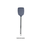 1-Pack Silicone Kitchenware Cooking Utensils Heat-resistant Stainless Steel Handle Soup Spoon Pasta Colander Kitchen Accessories
