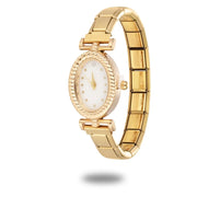 New Vintage Men Women's High Quality Oval Shape Stainless Steel Watch Bracelet Fit 9mm DIY Italian Charm Bangle Jewelry Gifts