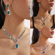 Crystal Water Drop Jewelry Set