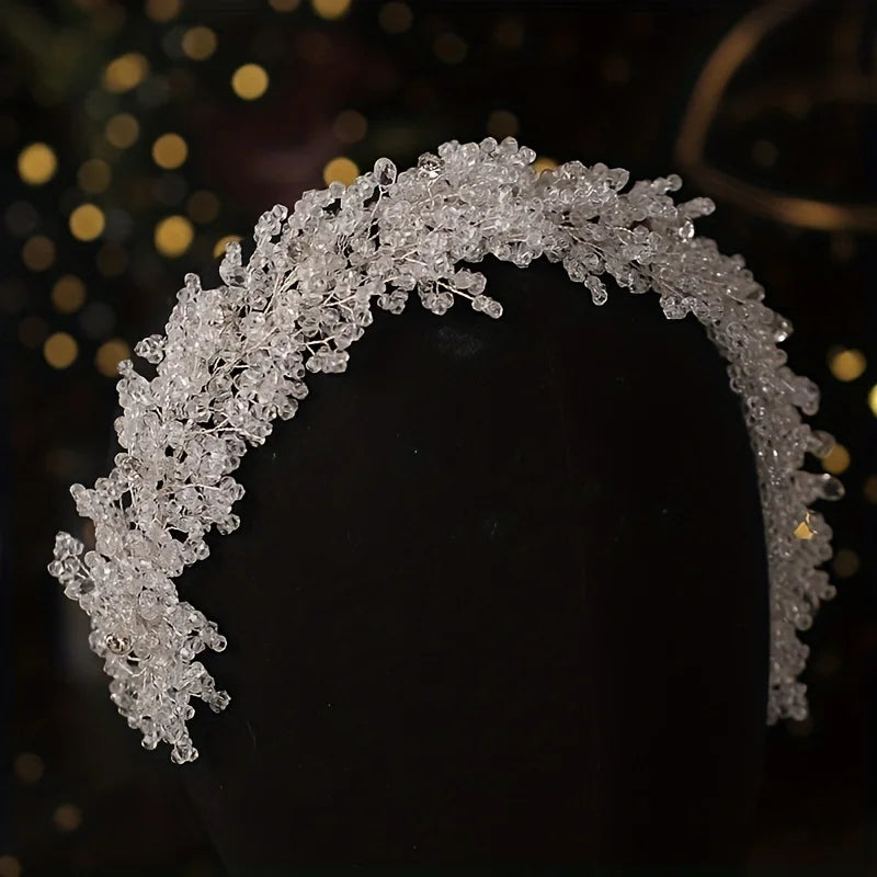 Luxury Crystal Headband Hairband Tiara For Women Rhinestone Bridal Wedding Hair Accessories Jewelry Crown Tiara Headband Gift