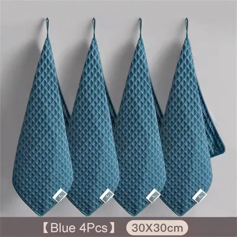 Microfiber Coffee-Bar Cleaning Towels — 30 × 30 cm, Selected Pack