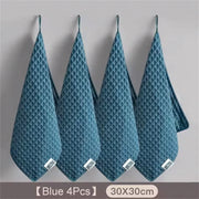 Microfiber Coffee-Bar Cleaning Towels — 30 × 30 cm, Selected Pack