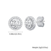 Hip Hop Broken Zircon Stud Earrings for Men Boys,Anti Allergy Round Small Metal Earrings,Rock Punk Jewelry Gifts