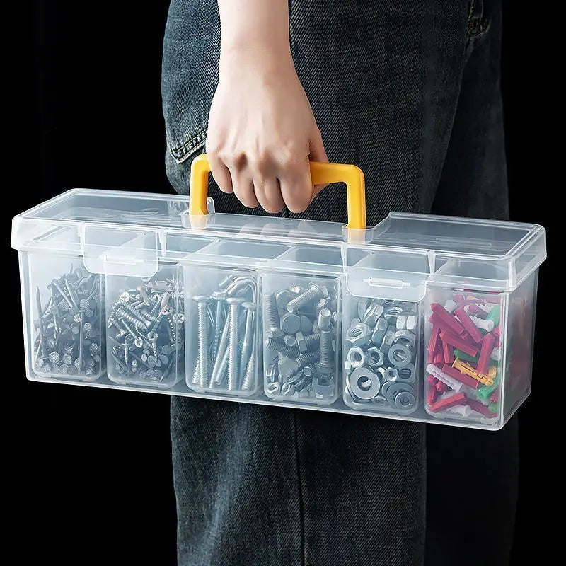 Transparent Parts Organizer Box — Single Box or 7-Piece Configuration