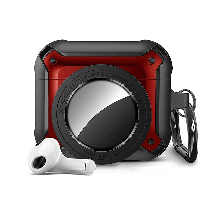 2 in 1 Airtag Wireless Bluetooth Earphone Case For Airpods Pro Armor Camera 3D Headphone Charging Box Cover For Airpods 1/2/3