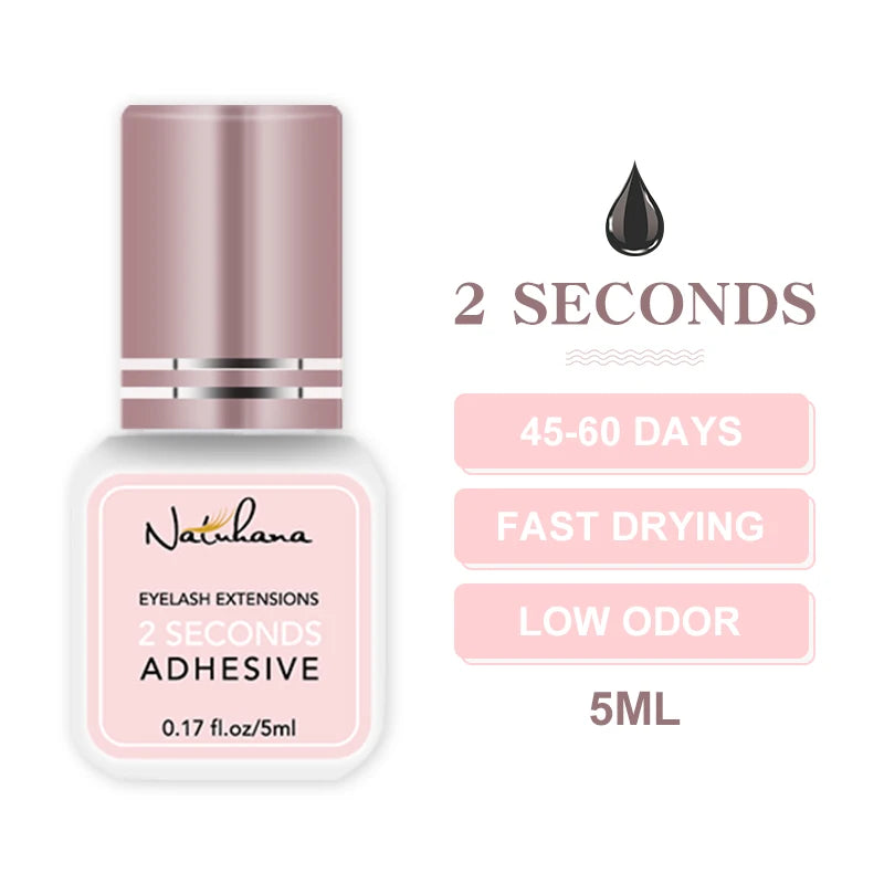 NATUHANA False Eyelash Glue Waterproof Eye Lash Cosmetic Tools False Eyelashes Adhesive Clear-white Dark-Black Makeup Tools