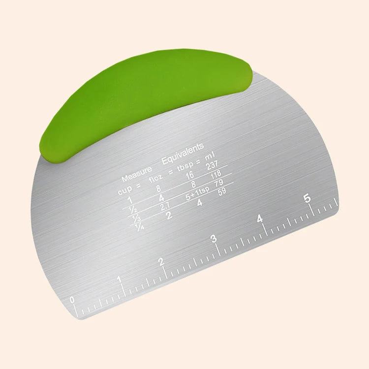 Stainless Steel Curved Dough Bench Scraper — 1 Piece