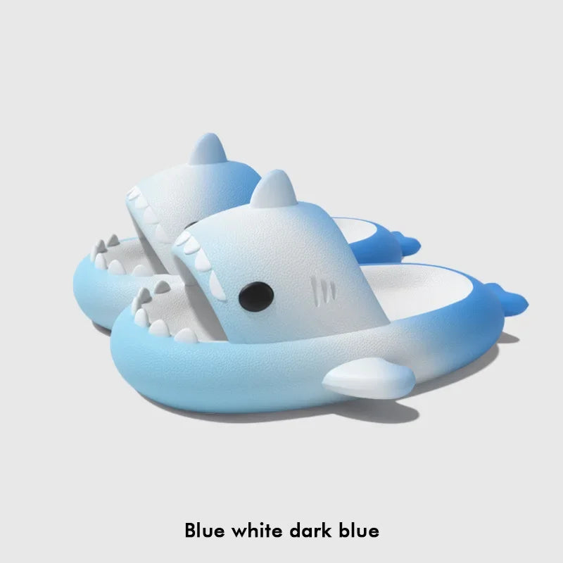 Colour Kids  SlippersShark Cartoon Soft Sole SlipperWome Man Bathroom Sandal EVA Non-slip Children Shoes Sandals Flip Flops
