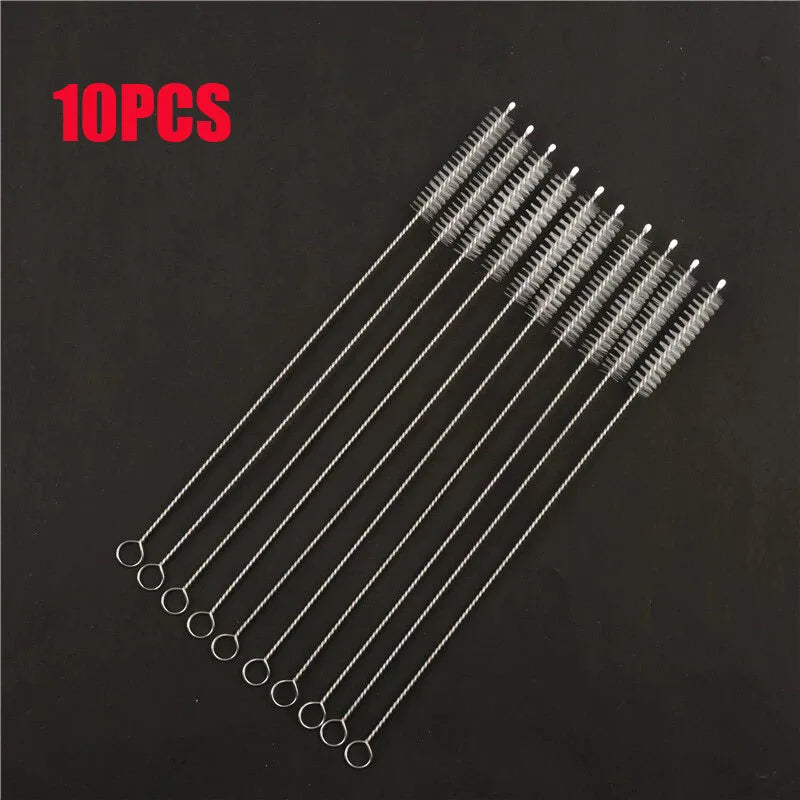 Nylon Straw-Cleaning Brushes with Steel Handles — Selected Pack or Set