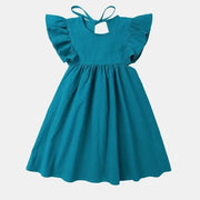 Linen Cotton Baby Ruffle Dress