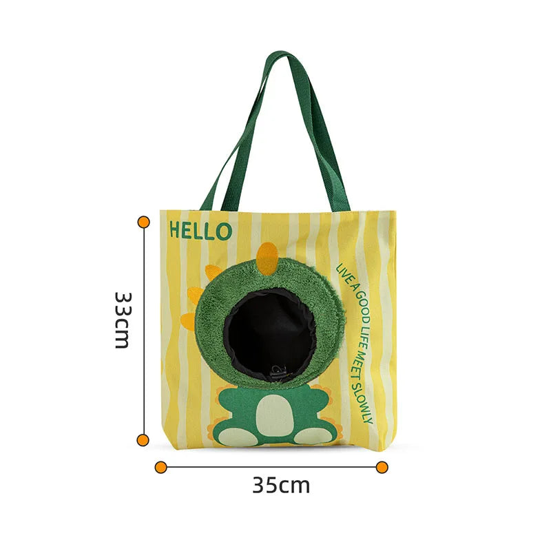 Canvas Pet Carrier Tote — For Cats & Small Dogs