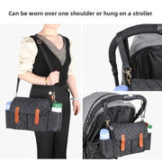 Large Capacity Stroller Storage Bag Convertible Shoulder Bag Crossbody Diaper Bags for Moms Baby Carriage Hanging Bag Accessory