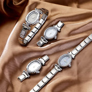 New Vintage Men Women's High Quality Oval Shape Stainless Steel Watch Bracelet Fit 9mm DIY Italian Charm Bangle Jewelry Gifts