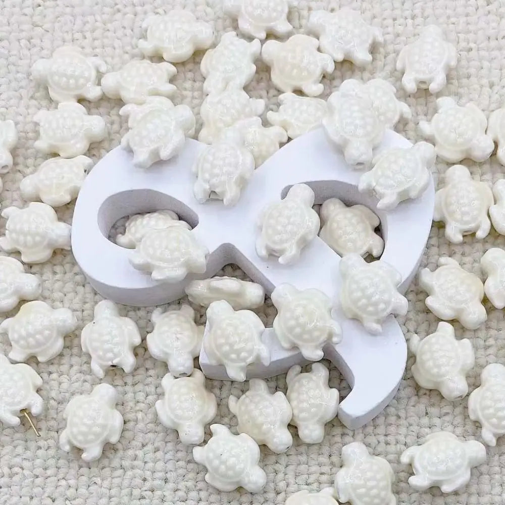 Ceramic Sea Turtle Beads, 10-Piece Set