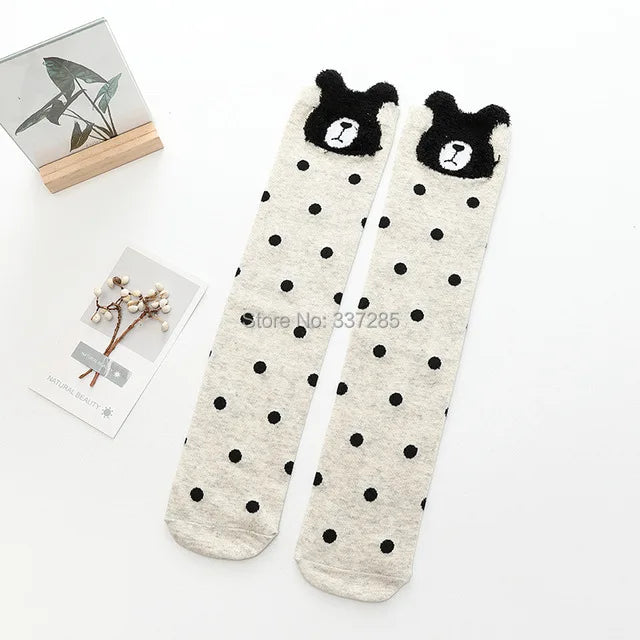 Spring Autumn Girls Cotton Ankle Short Lovely Stockings Cartoon Unicorn Kids Child Knee High Socks Infant Baby Over Knee Socks