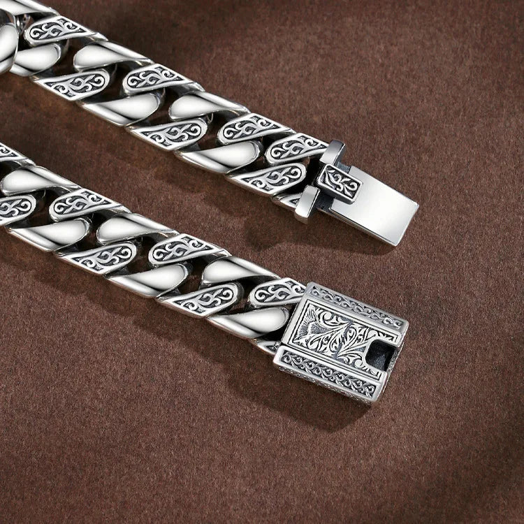 Factory Price Tang Grass Pattern  Stainless steel Punk Motorcycle Bracelet Fashion Couple Boyfriend Jewelry Creativity Gift