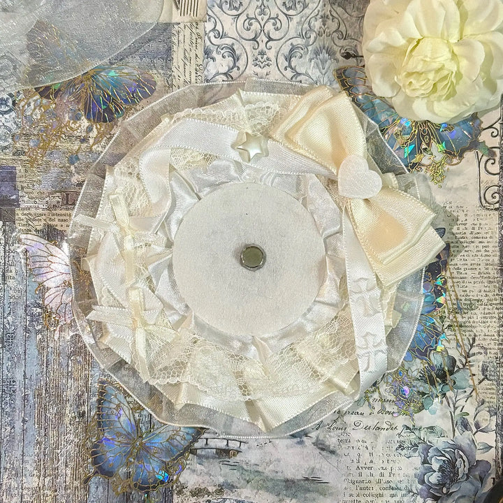 Lace Rosette Badge Holder for Ita Bags