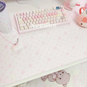 Original Pink Girl Mouse Pad PU Leather Waterproof Anti-slip Office Study Desk Mat Large Size Computer Keyboard Pad Placemats